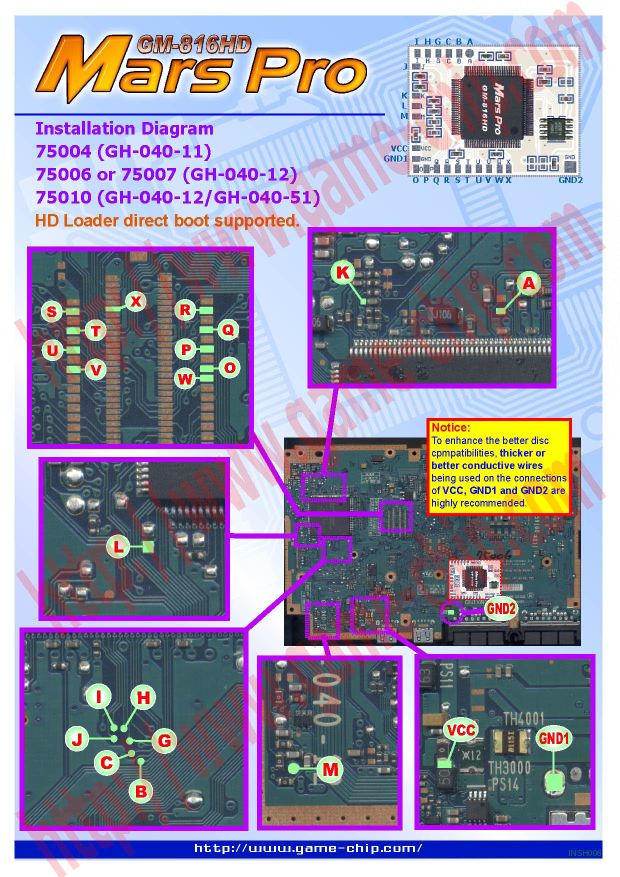 gm 816hd installation7500x 3 game chip