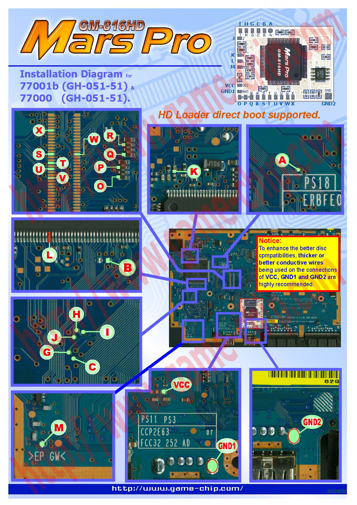 gm 816hd installation77001b game chip