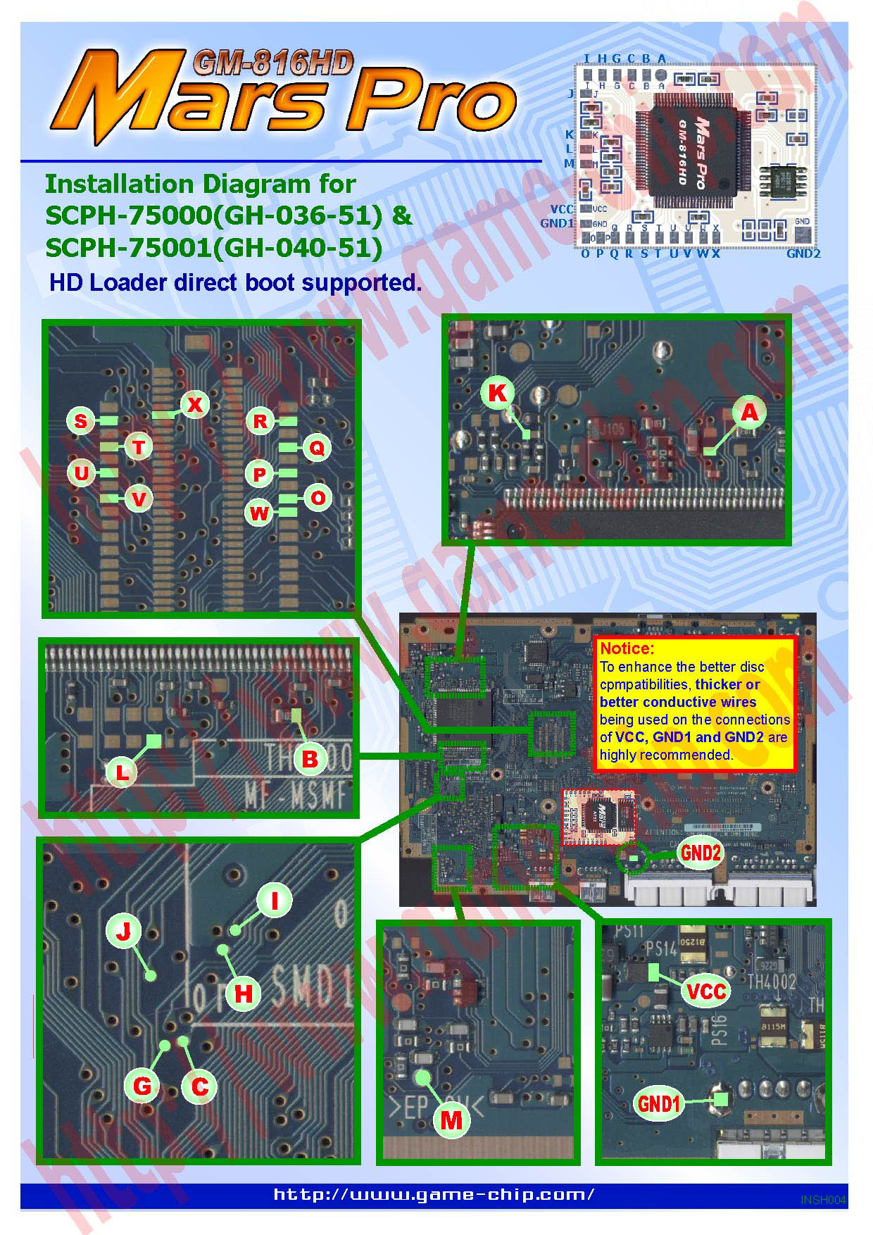 gm 816hd installation7500x 1 game chip