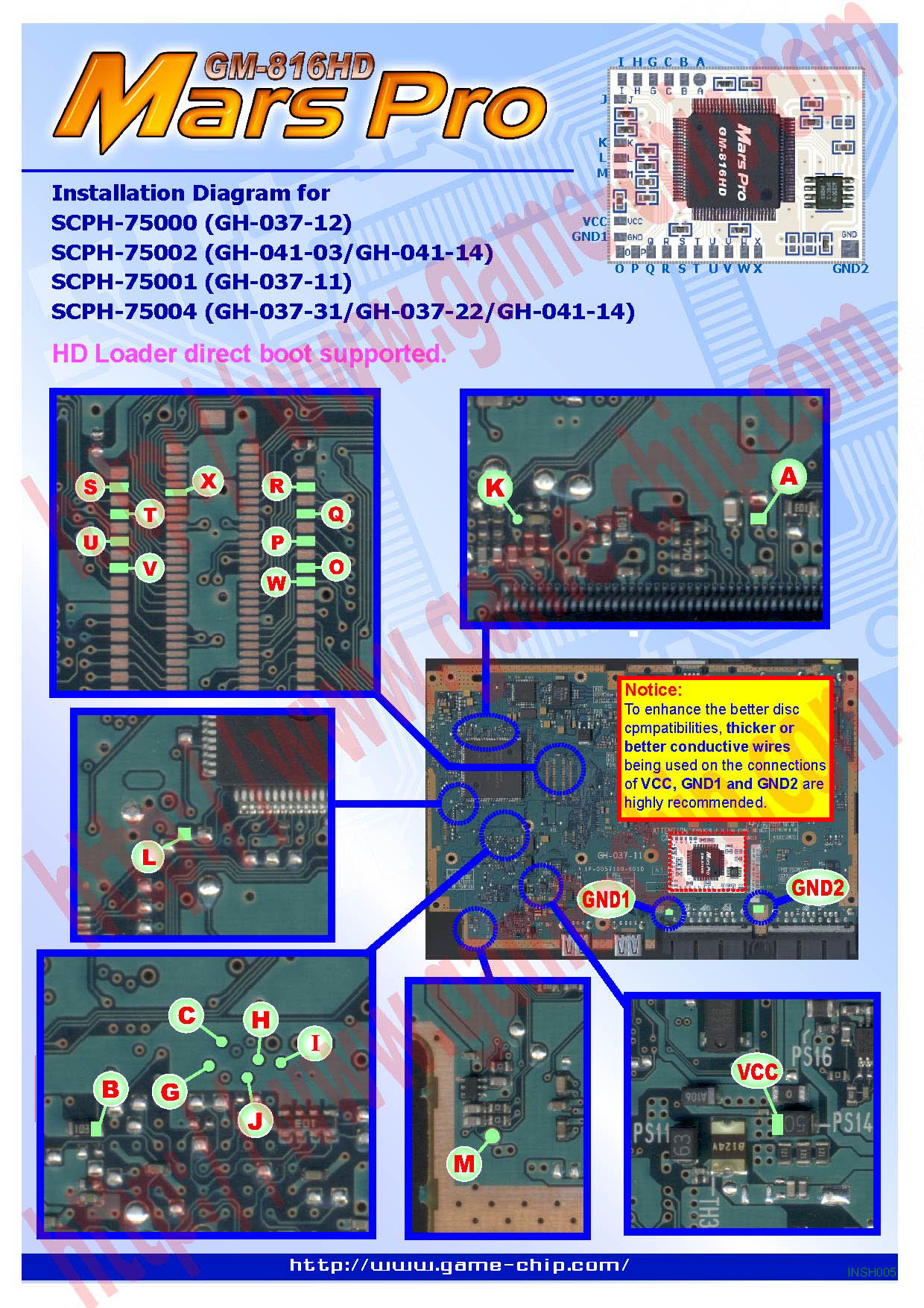 gm 816hd installation7500x 2 game chip