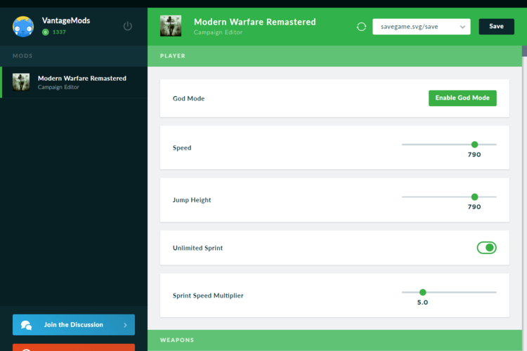 XBOX ONE GAME MODDING TOOL ‘VANTAGE’