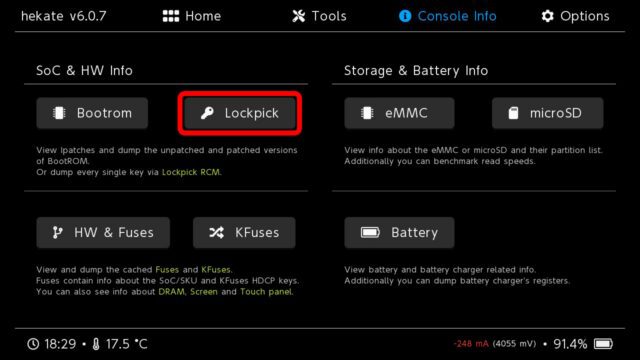 Hekate ConsoleInfo Lockpick Hekate ConsoleInfo Lockpick